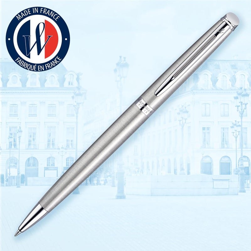 Waterman قلم حبر جاف ووترمان هيميسفير من الفولاذ المقاوم للصدأ مع حواف كروم 9094 - Image 2